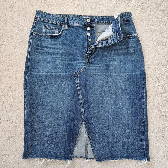 Old Navy Dresses & Skirts - NWOT Old Navy | Button Fly High Rise Secret Slim Pockets Denim Skirt, Womens 16